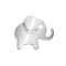 Elefante senza filettatura argento
