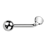 Barbell internal thread silver with two balls