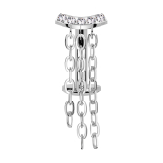 Threadless Labret-Stab Banane silber Balken gebogen...