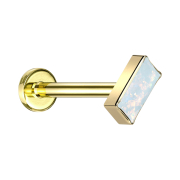 Micro Labret Internal Thread Gold-Plated Rectangular...