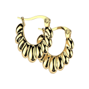 Gold-plated drop earring