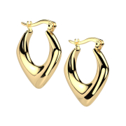 Gold-plated diamond earring