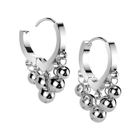 Ohrring silber Diamant Anhänger Ketten mit Kugeln