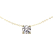Gold-plated chain pendant round crystal silver