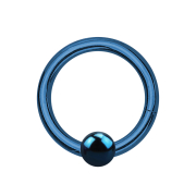 Micro anneau segment pliable bleu foncé avec boule