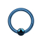 Micro anneau segment pliable bleu foncé avec boule