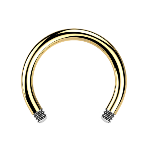 Micro Circular Barbell Bar gold-plated