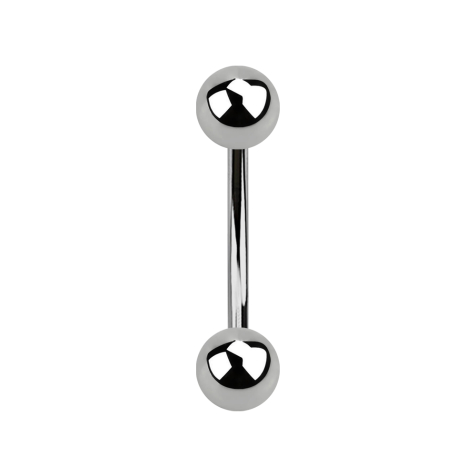 Micro banana silver with two balls