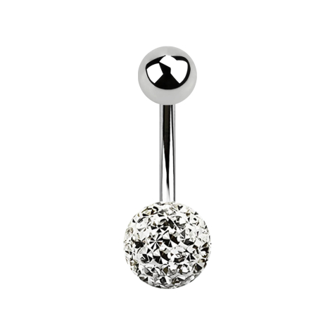 Banana silver with ball and crystal ball silver epoxy protective layer
