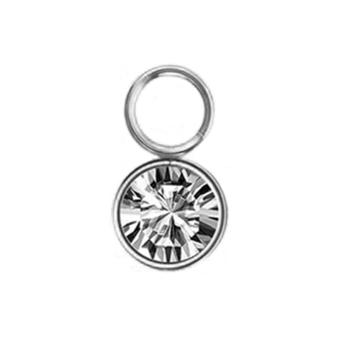 Pendentif argent cristal argent
