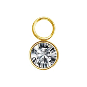 Pendant gold-plated crystal silver