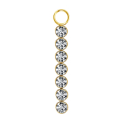 Gold-plated pendant with seven silver crystals