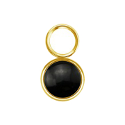 Gold-plated pendant with a black onyx stone