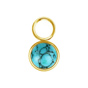 Gold-plated pendant with a turquoise stone