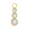 Gold-plated pendant with three white opals