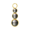 Gold-plated pendant with three black pearls