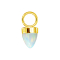 Pendant gold-plated one cone opal white