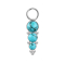 Pendentif argent trois pierres turquoises avec boules