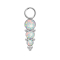 Pendentif argent trois opales blanches avec boules