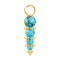 Gold-plated pendant with four turquoise stones and spheres