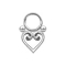 Pendant silver filigree heart two balls