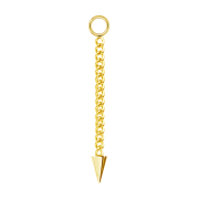 Gold-plated pendant Chain with pendant Cone