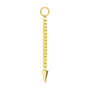 Pendentif plaqué or Chaîne avec pendentif Cone