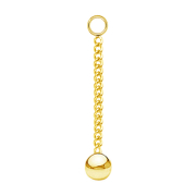Pendentif doré chaîne avec pendentif boule