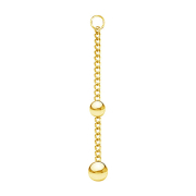 Gold-plated pendant Chain with pendant two balls