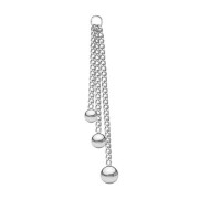 Pendant silver three chains with pendant ball