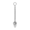 Pendant silver chain with pendant crystal silver three balls