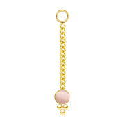 Gold-plated pendant Necklace with pendant pink cats eye...
