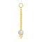 Gold-plated pendant Necklace with white opal pendant three spheres
