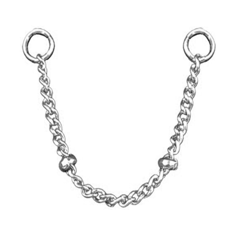 Verbindungskette Basic zwei Ringe silber
