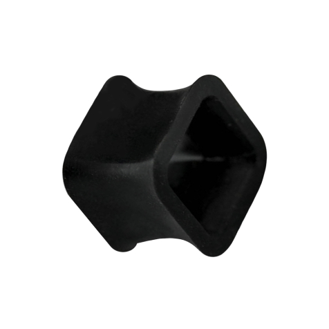 Flared tunnel square thick black