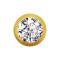 Micro ball gold-plated with silver crystal