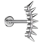 Micro Labret filetage intérieur argent sept...