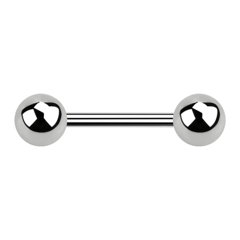Barbell argent avec deux boules