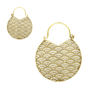 Boucles doreilles dorées vagues deau