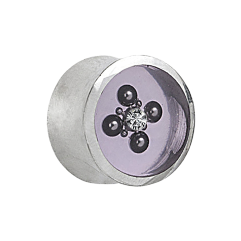 Flesh plug silver cartridge case magnum