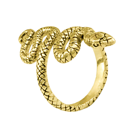 Ring gold-plated snake long