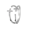 Anello argento doppia croce cristalli argento