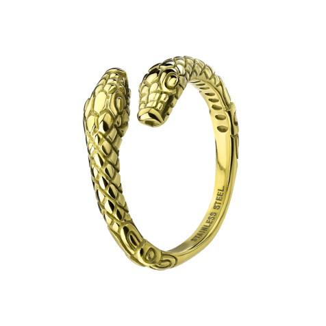 Bague dorée deux serpents
