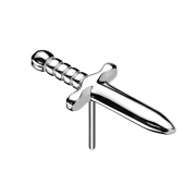 Threadless dagger, silver