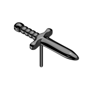 Threadless dagger, black