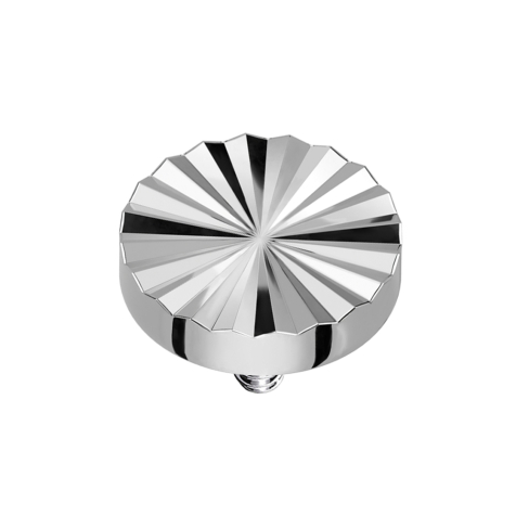 Dermal Anchor Diamantschliff Scheibe rund silber