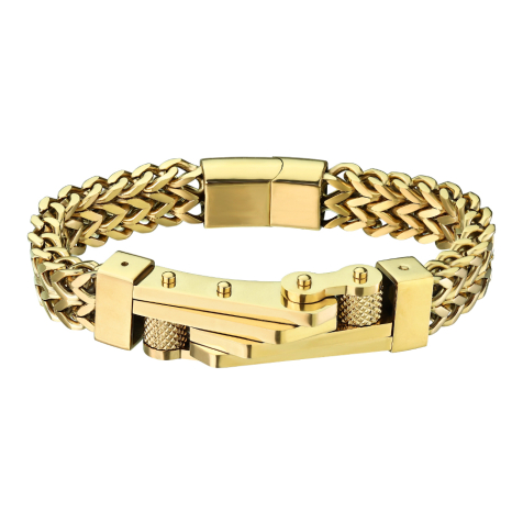 Weizenkette vergoldet zweireihig und Fahrradkette