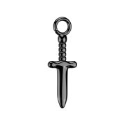 Pendentif noir poignard