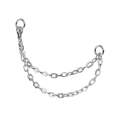 Verbindungskette Basic silber zwei Ketten