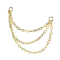 Basic gold-plated link chain, three chains